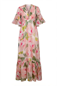 Organza Smocking Dress Rosette