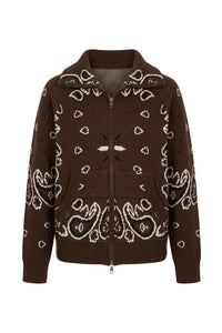 Paisley Jacket Zip Brown