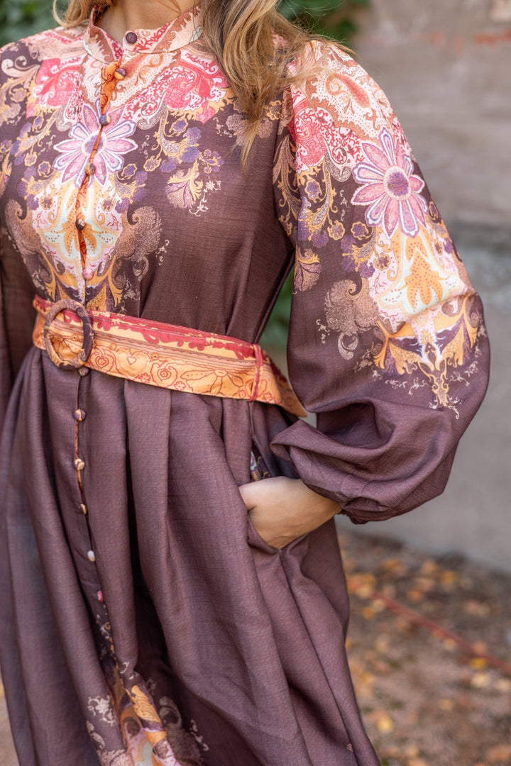 Paisley Long Dress Choco | Kjoler | Smuk - Dameklær på nett