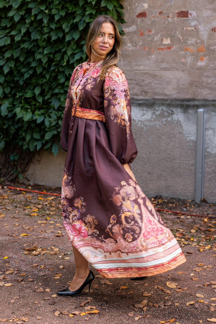 Paisley Long Dress Choco | Kjoler | Smuk - Dameklær på nett