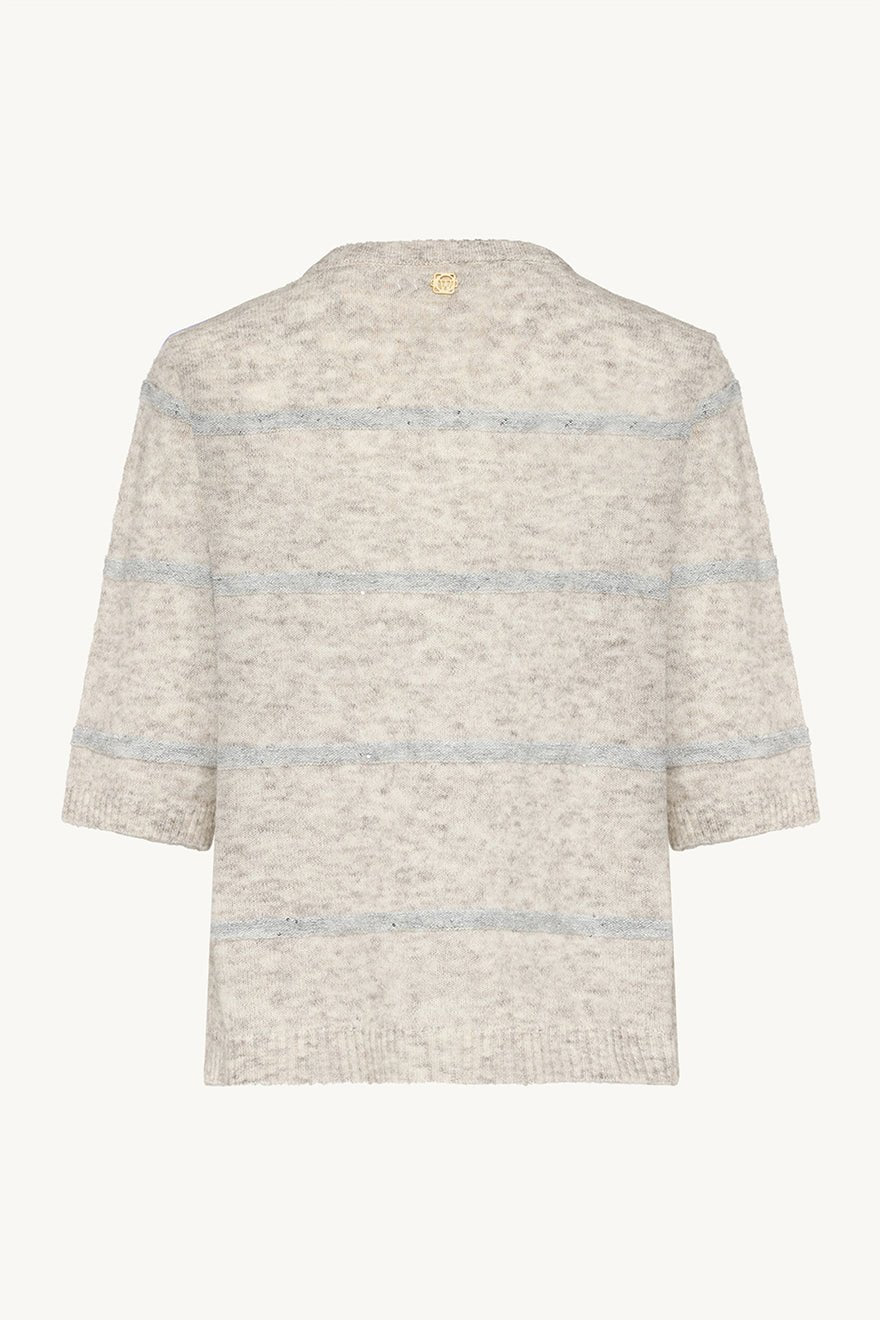 Pareesa Knit Snow White Melange | Genser | Smuk - Dameklær på nett