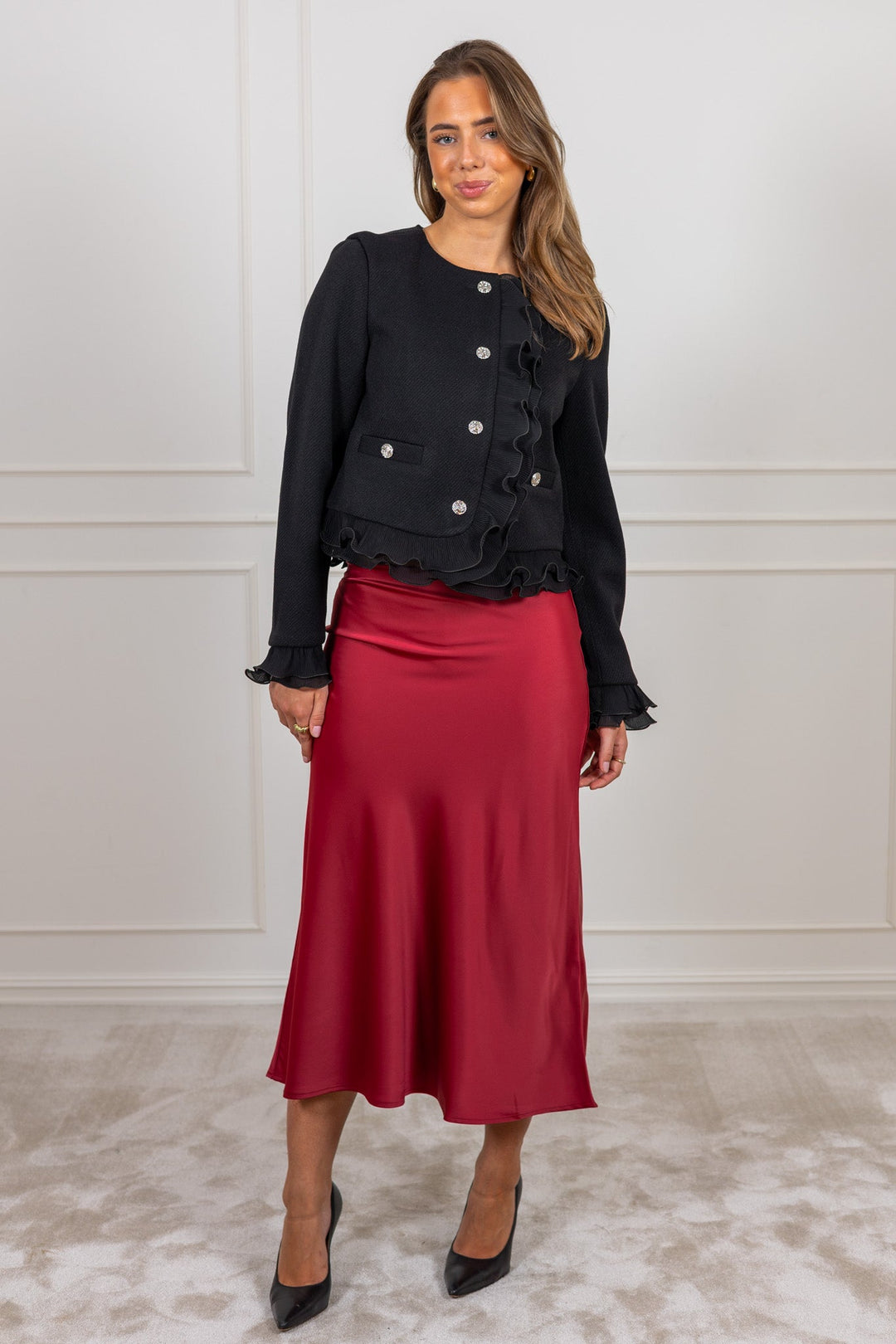 Pella Hw Midi Skirt Tibetan Red | Skjørt | Smuk - Dameklær på nett