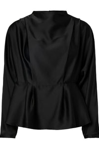 Pella Ls Funnel Neck Top Black