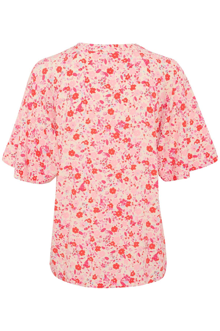Petinanpw Blouse Mandarin Red Mini Flower | Skjorter og bluser | Smuk - Dameklær på nett