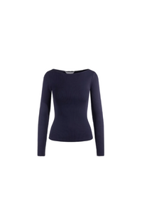 Petronella Rib Boatneck Navy