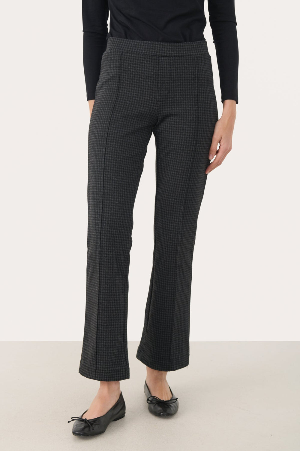 Pontaspw Pants Dark Grey Check | Bukser | Smuk - Dameklær på nett