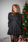 Poplin Mini Dress Black