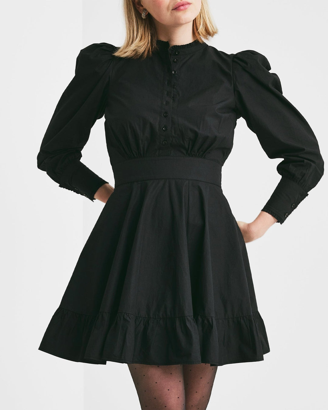 Poplin Mini Dress Black | Kjoler | Smuk - Dameklær på nett