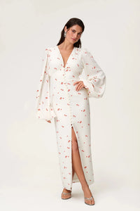Positano Dress White Rose
