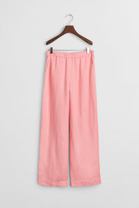 Relaxed Fit Linen Blend Pull-On Pants Geranium Pink