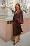 Rimini Heavy Sateen Dress Burgundy
