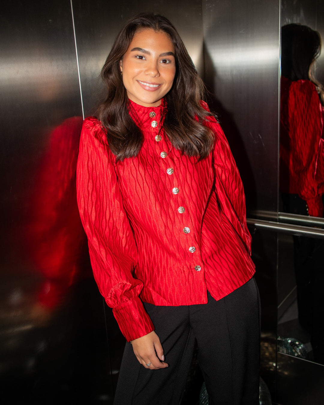 Ripple Ls Shirt Jester Red | Skjorter og bluser | Smuk - Dameklær på nett