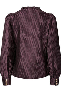 Ripple Ls V-Neck Shirt Plum Perfect