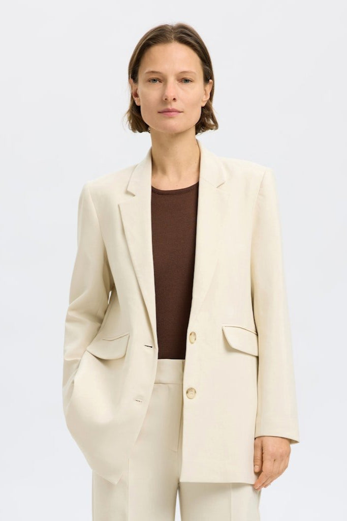 Rita Ls Relaxedlazer Pd Birch | Blazer | Smuk - Dameklær på nett