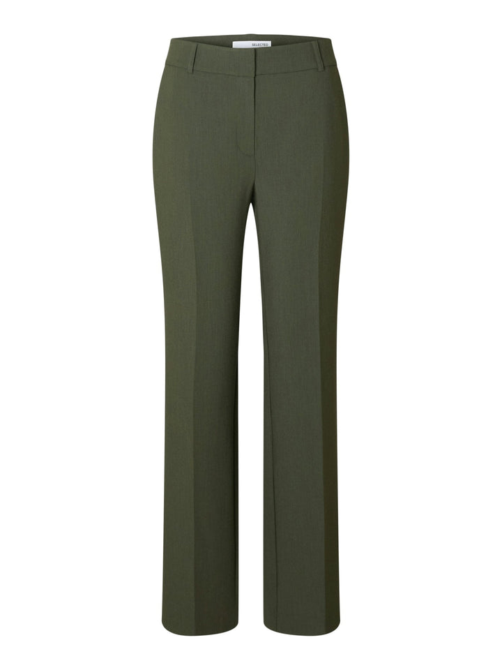 Rita Mw Wide Pant Mel Deep Depths Melange | Bukser | Smuk - Dameklær på nett