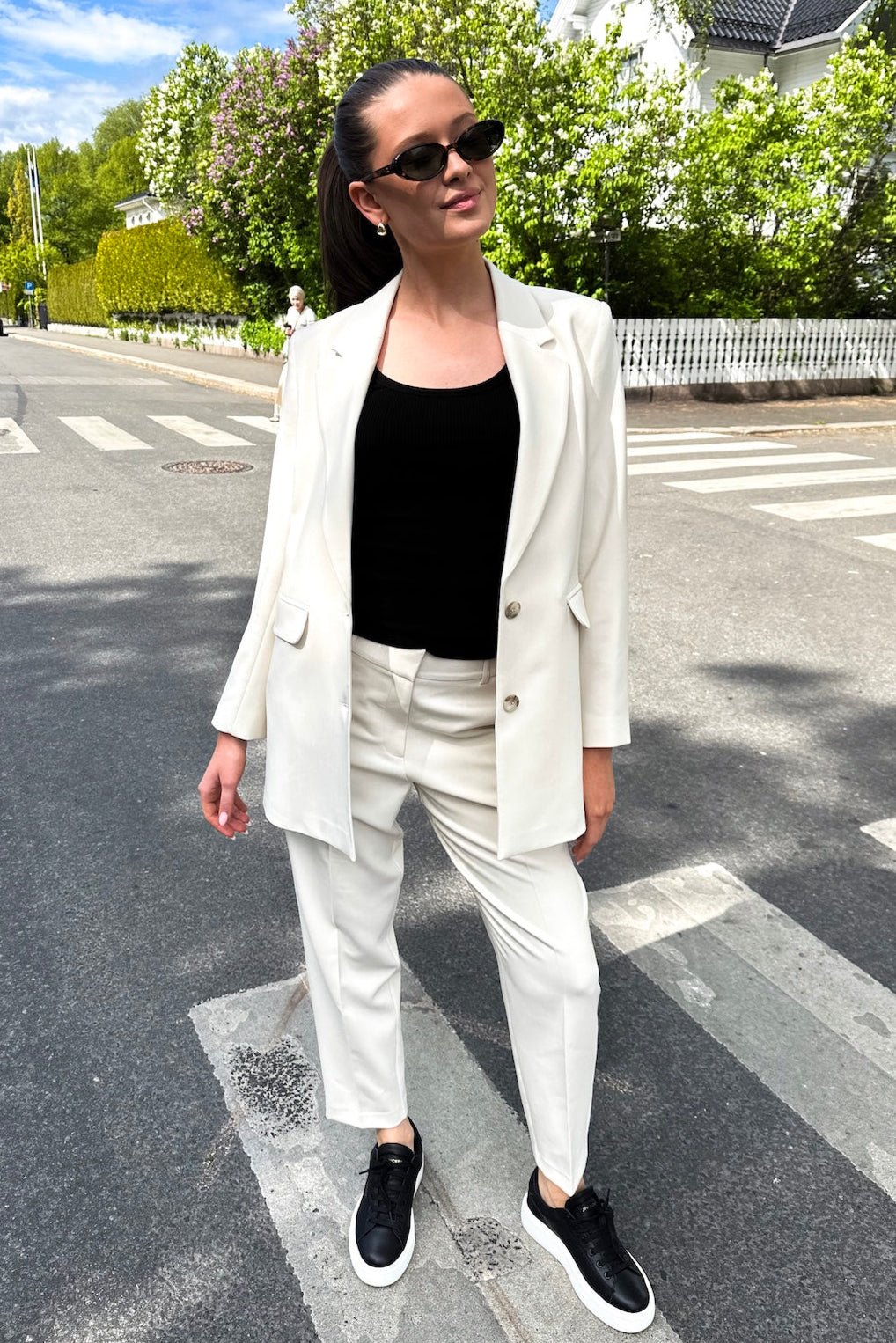 Rita - Ria Mw Cropped Pant Pd Birch | Bukser | Smuk - Dameklær på nett