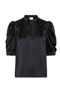 Roella Heavy Sateen Blouse Black