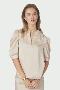 Roella Heavy Sateen Blouse Champagne