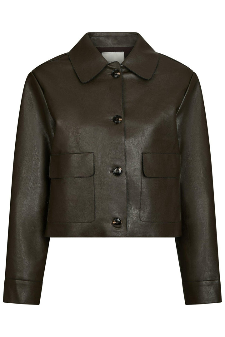 Romana Faux Pu Jacket Brown | Yttertøy | Smuk - Dameklær på nett