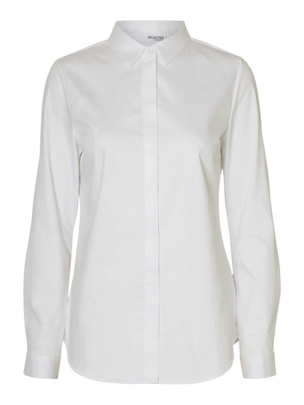 Romie Ls Fitted Shirt Bright White | Skjorter og bluser | Smuk - Dameklær på nett