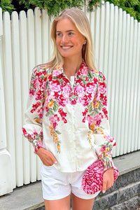 Rosie Ls Shirt Birch New Rosie Print