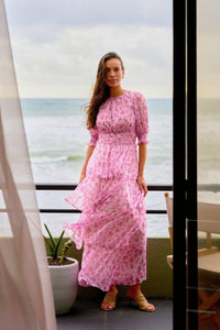 Sable Meadow Printed Dress Light Pink