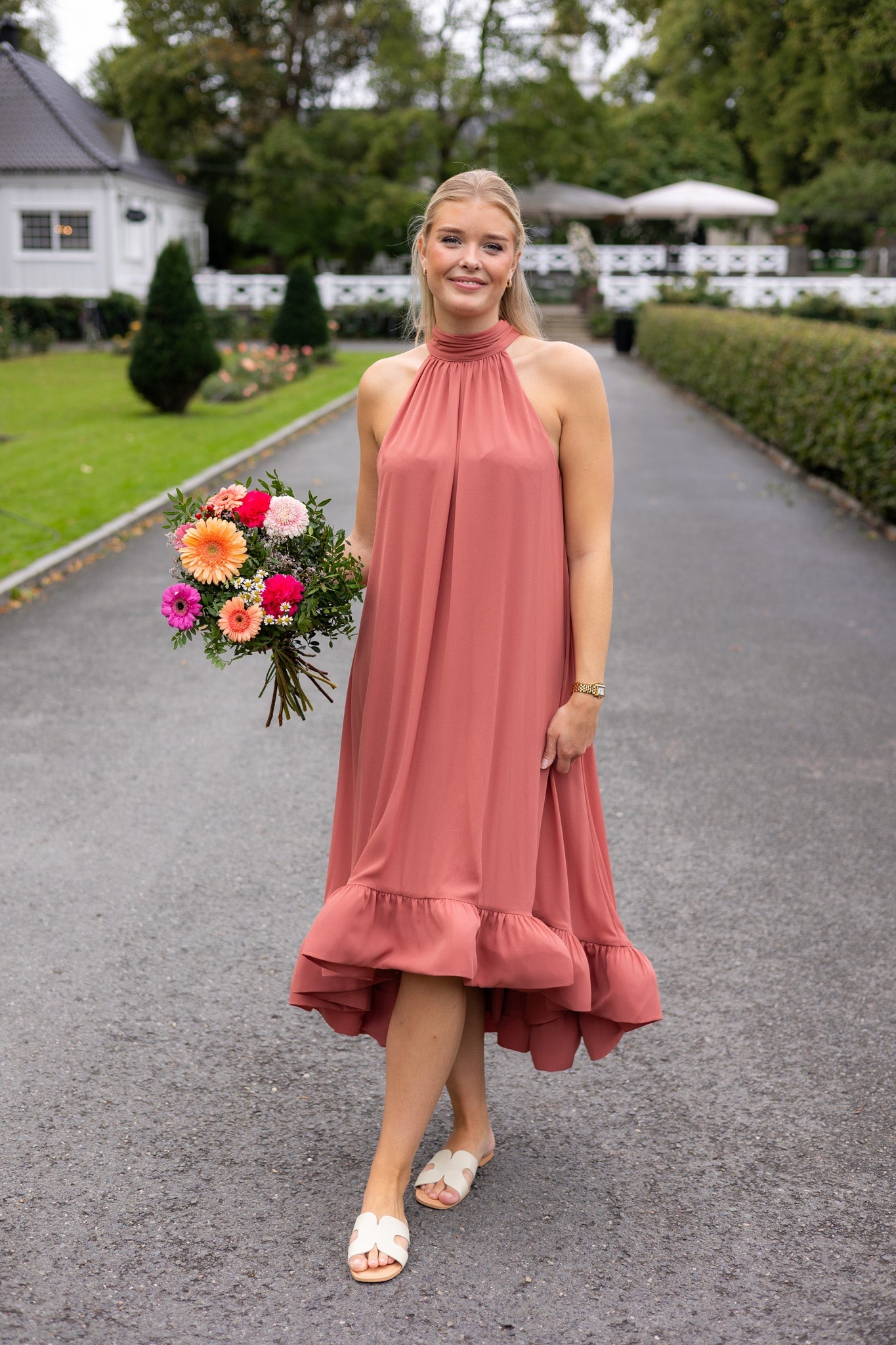 SABRINA - SEQUIN HALTERNECK MIDI DRESS main image 1