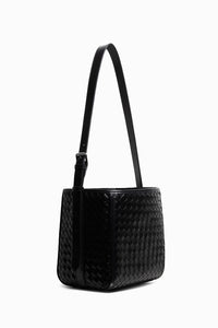 Sac Mini Braided Tote Bag Black