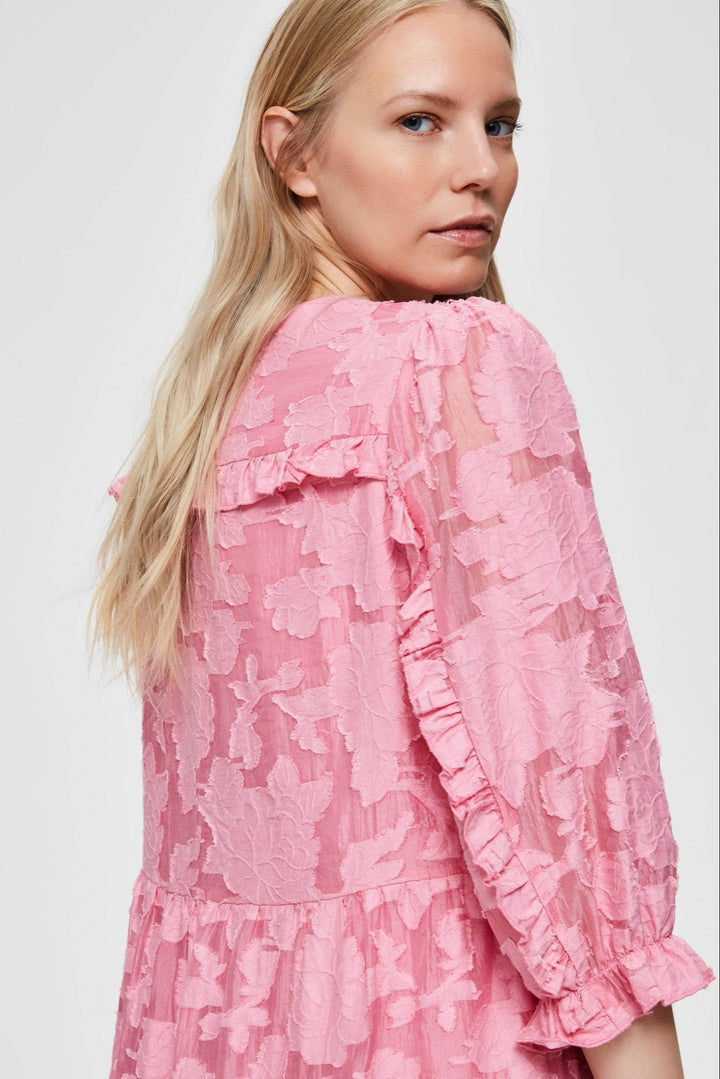 Sadie 3/4 Midi Dress B Rosebloom | Kjoler | Smuk - Dameklær på nett