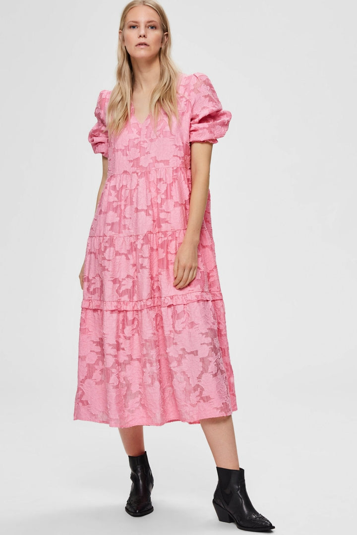 Sadie 3/4 Midi Dress B Rosebloom | Kjoler | Smuk - Dameklær på nett