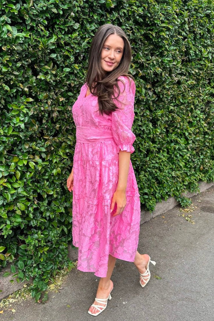 Sadie 3/4 Midi Dress B Rosebloom | Kjoler | Smuk - Dameklær på nett