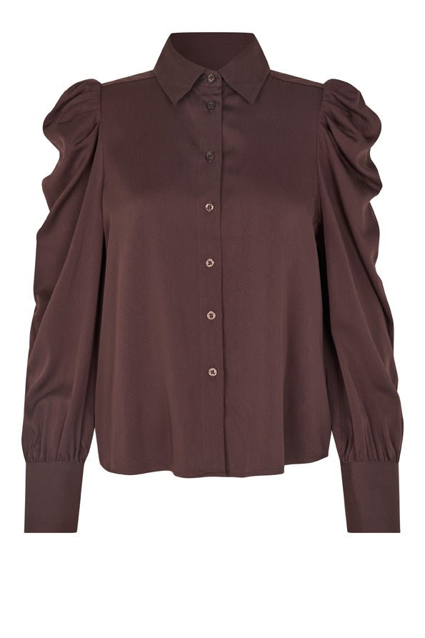 Samanta Shirt Chocolate Plum | Skjorter og bluser | Smuk - Dameklær på nett