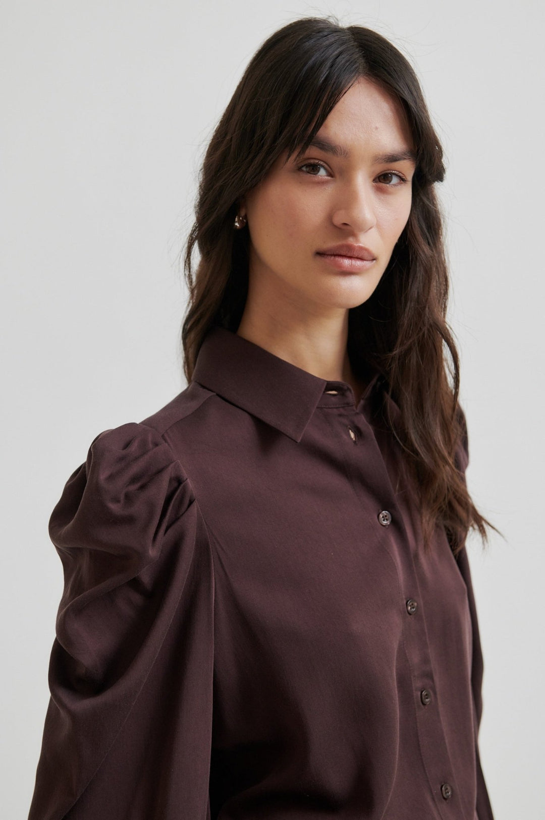 Samanta Shirt Chocolate Plum | Skjorter og bluser | Smuk - Dameklær på nett