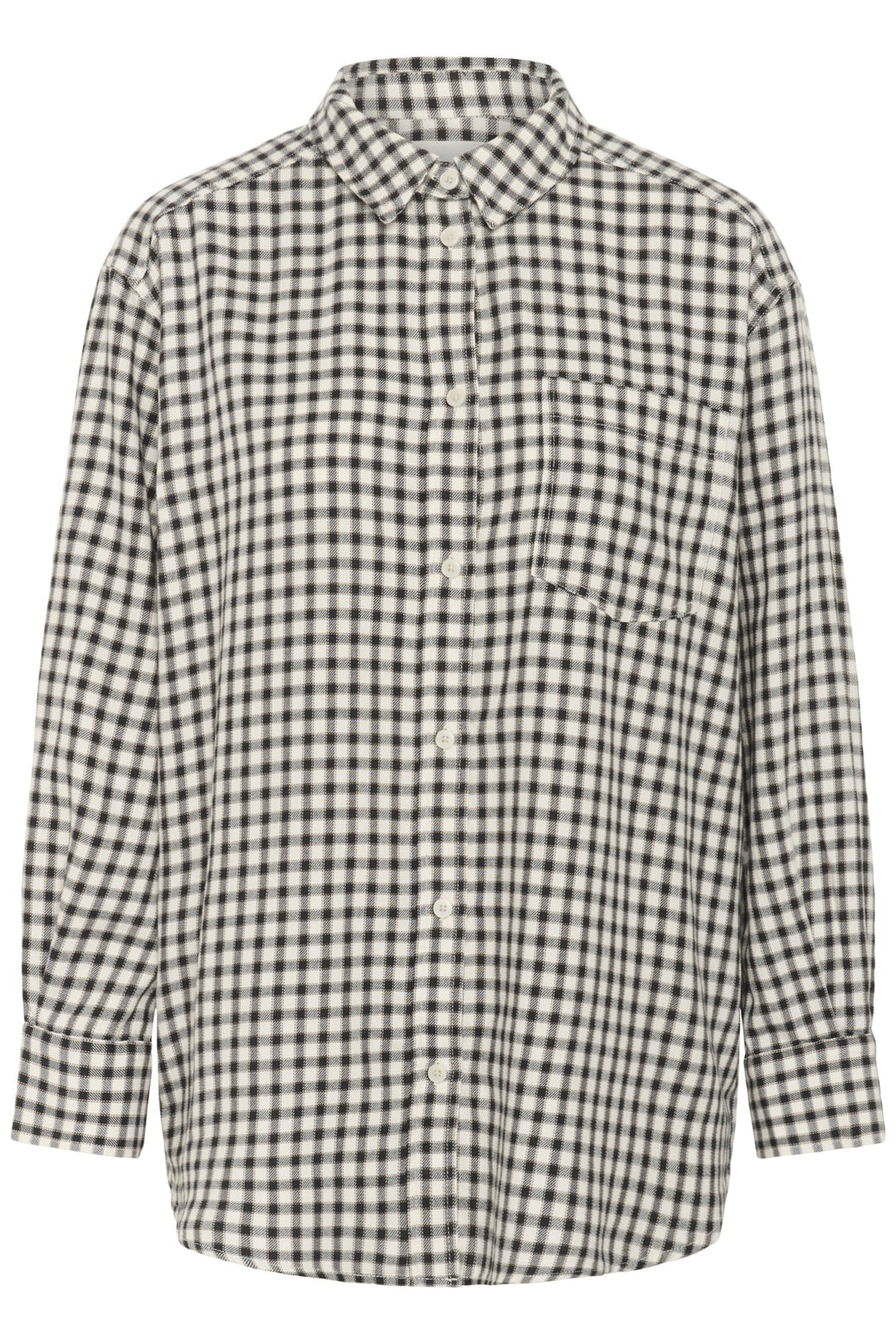 Samea Shirt Dark Navy Mini Check | Skjorter og bluser | Smuk - Dameklær på nett