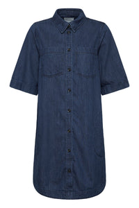 Sardia Dress Medium Dark Blue Denim
