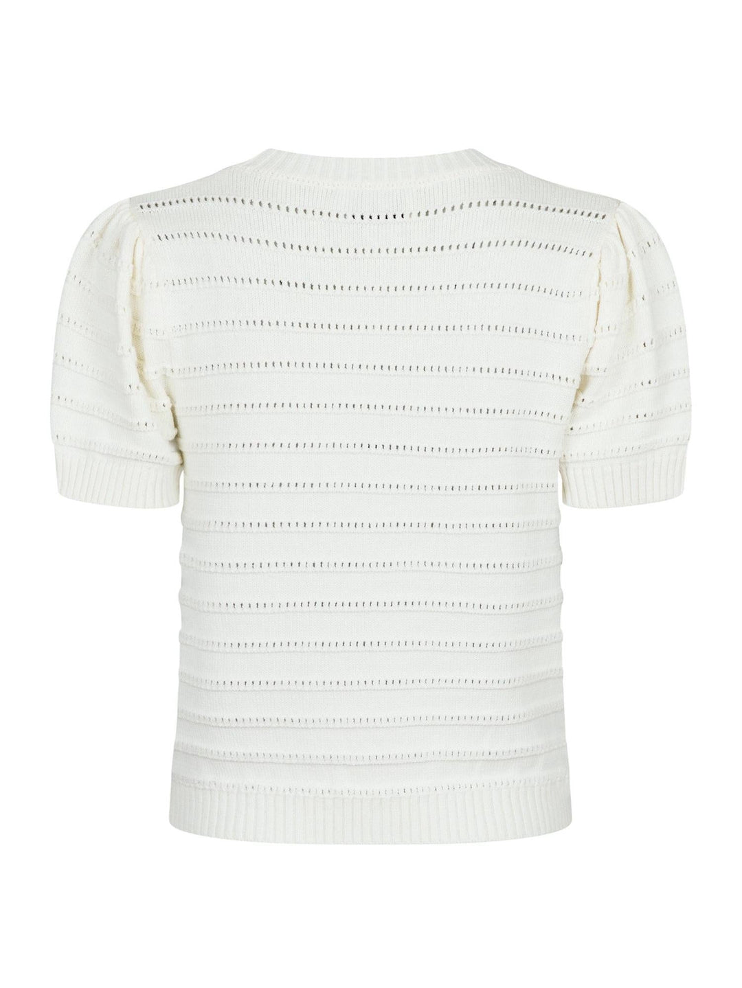 Sidra Stitch Solid Knit Blouse Off White | Genser | Smuk - Dameklær på nett