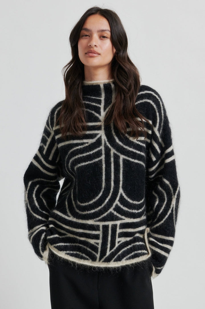 Signa Knit T - Neck Black | Genser | Smuk - Dameklær på nett