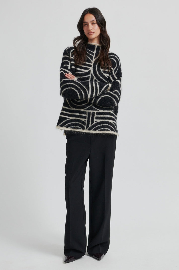 Signa Knit T - Neck Black | Genser | Smuk - Dameklær på nett