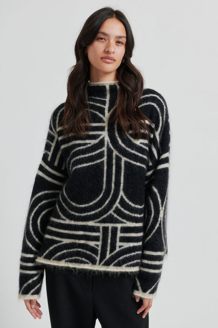 Signa Knit T - Neck Black | Genser | Smuk - Dameklær på nett