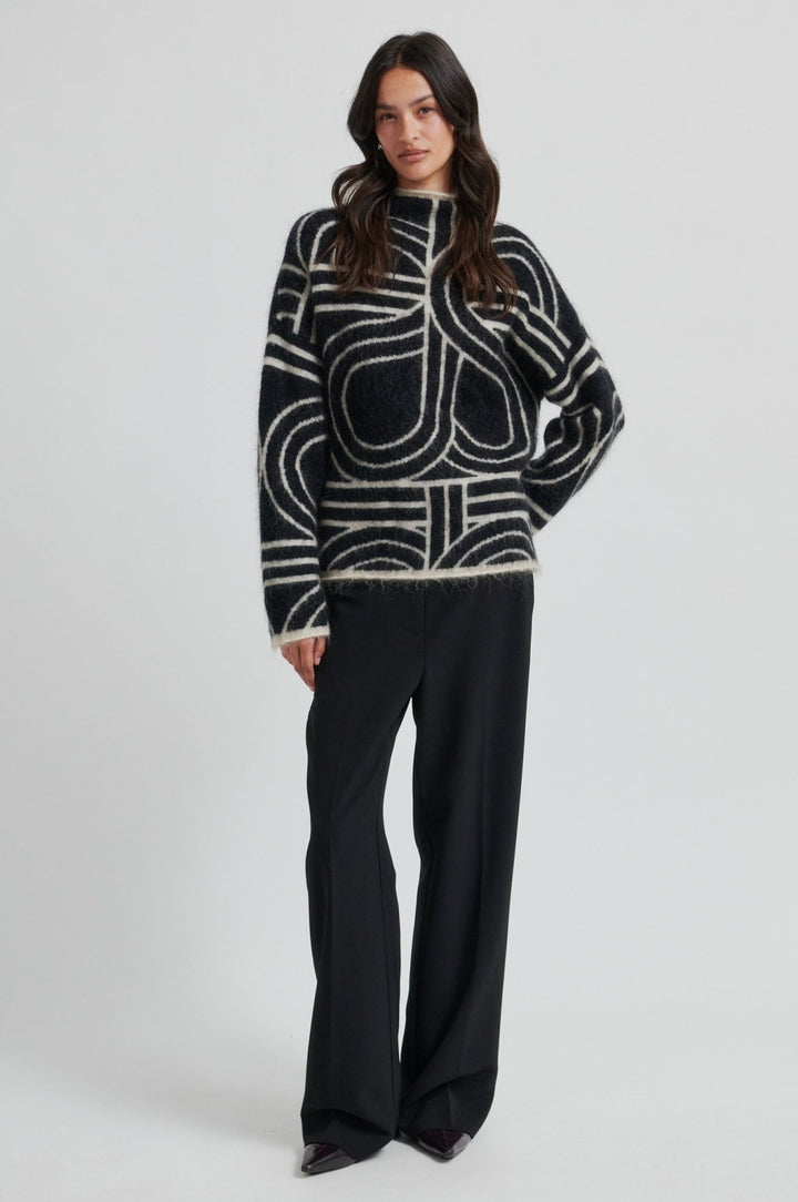 Signa Knit T - Neck Black | Genser | Smuk - Dameklær på nett