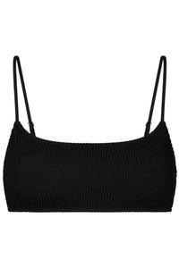 Skin Sand Crepe Swim Top Black