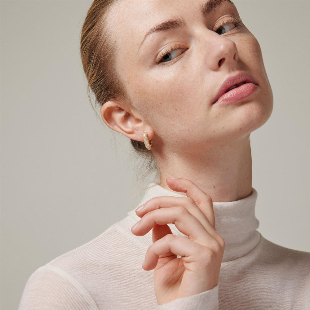 Sparkling Square 18 Mm Earrings Clear Cz | Accessories | Smuk - Dameklær på nett