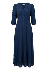 Spring Button-Down Dress Marine
