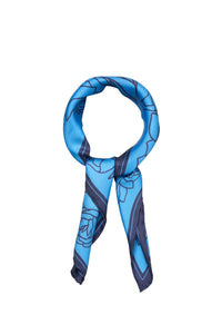 Stencia Tulip Sia Scarf Azure Blue