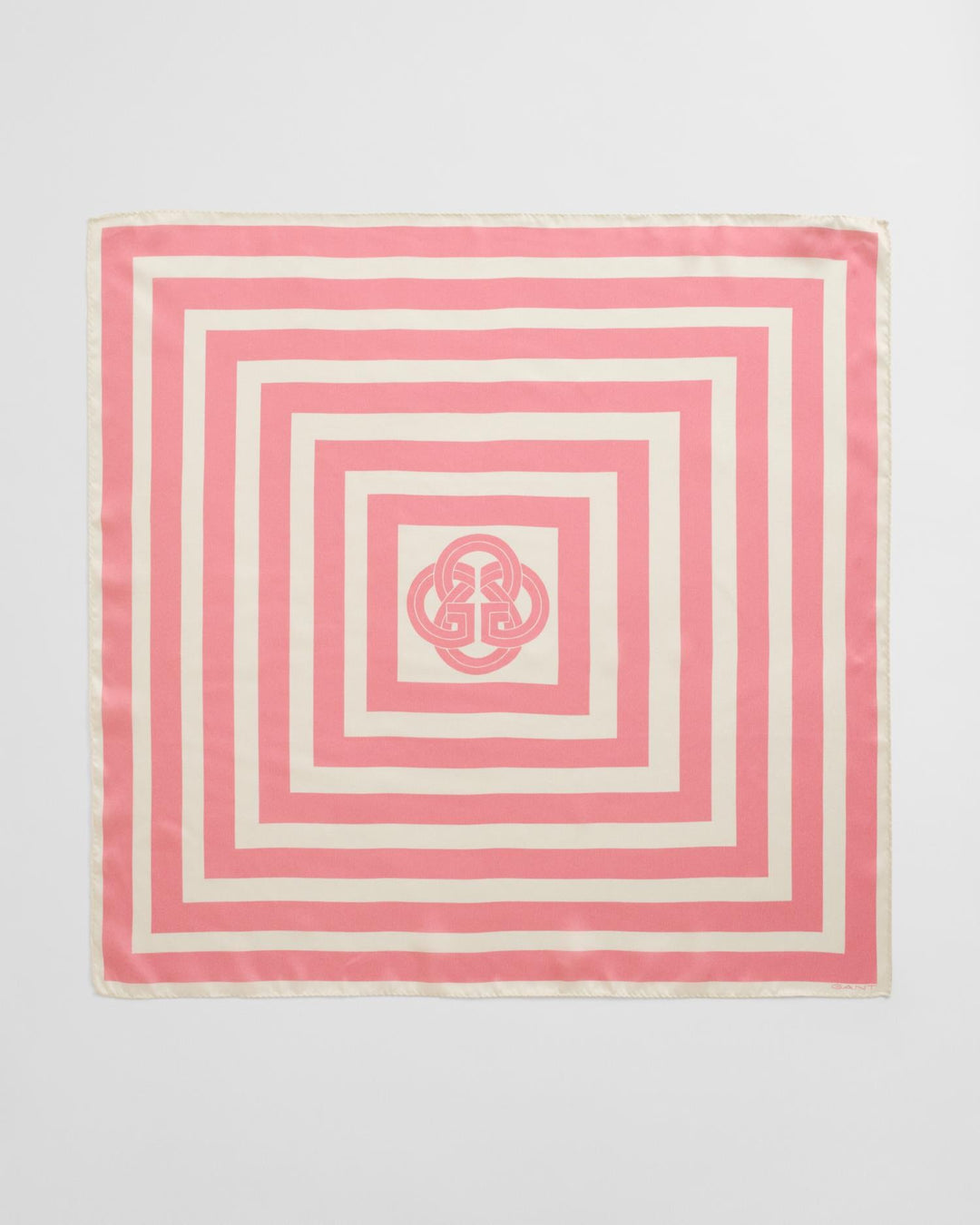 Striped Print Silk Scarf Geranium Pink | Accessories | Smuk - Dameklær på nett