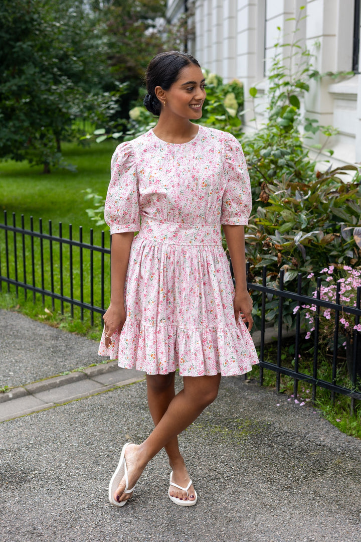 Structured Mini Dress Petite Flowers | Kjoler | Smuk - Dameklær på nett