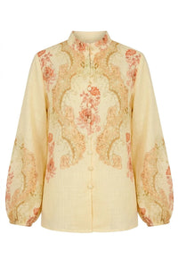 Summer Blouse Yellow Paisley