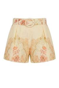 Summer Shorts Yellow Paisley