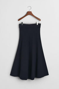 Superfine Lambswool Skirt Evening Blue
