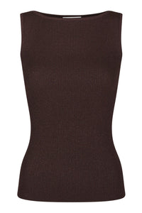 Talia Glitter Knit Top Burgundy